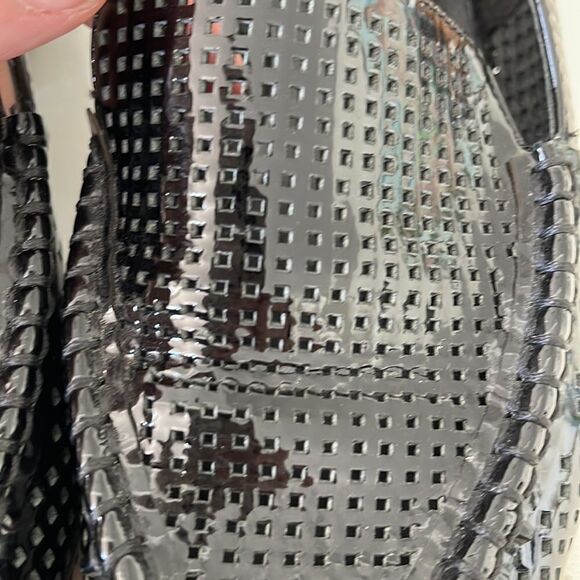 Jeffrey Campbell patent loafers within studded heel. - Picture 5 of 7